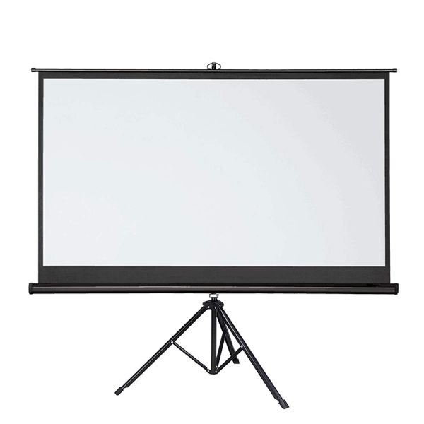 72 inches Projector Screen with Tripod Stand 16:9 Portable Projection Screen